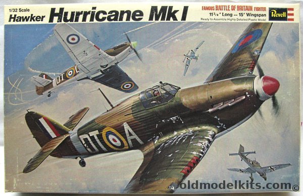 Revell 1/32 Hawker Hurricane Mk I or PR Mk 1 - With Two Large Additional  Decal Sheets and Paint Guide, H217 plastic model kit